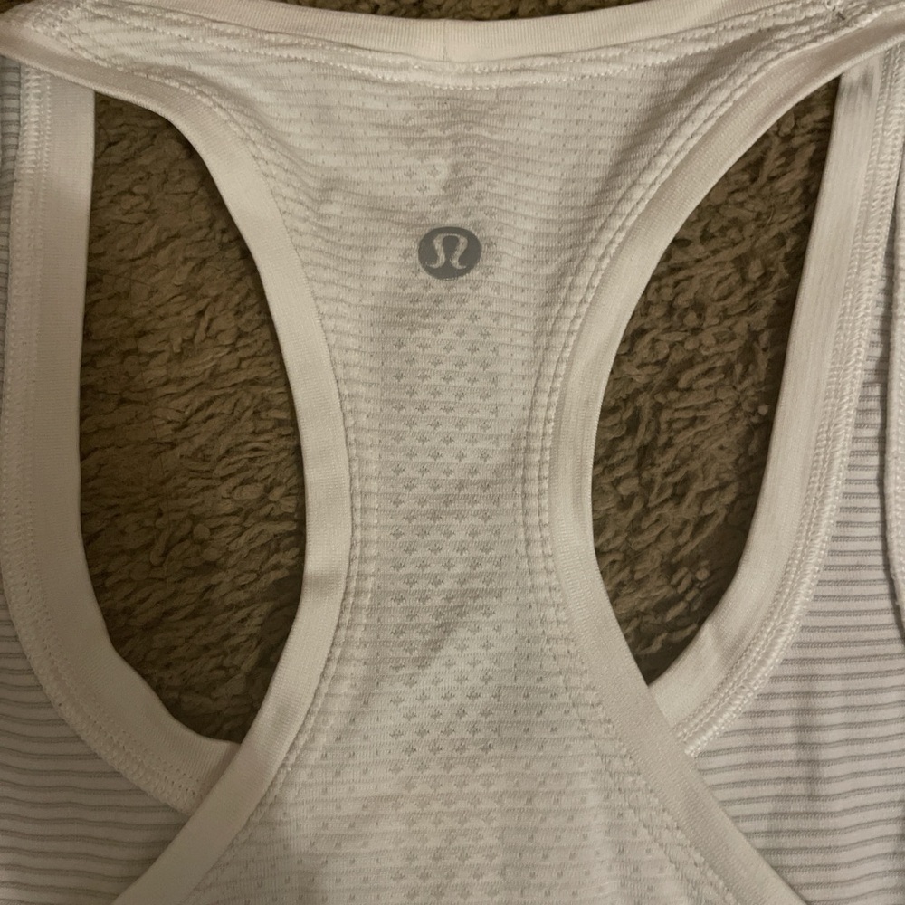 White Racerback Tank Top - Picture 2 of 3